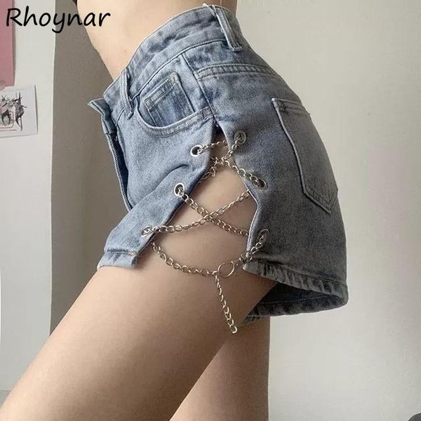 women's shorts women vintage chains split streetwear ins summer club dance high waist girl denim slim trousers female students, White;black
women's shorts women vintage chains split streetwear ins summer club dance high waist girl denim slim trousers female students, White;black