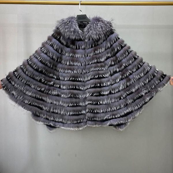 women's fur & faux winter natural silver and rex jacket coat bat sleeve loose warm fashion striped knitted high quality, Black
women's fur & faux winter natural silver and rex jacket coat bat sleeve loose warm fashion striped knitted high quality, Black