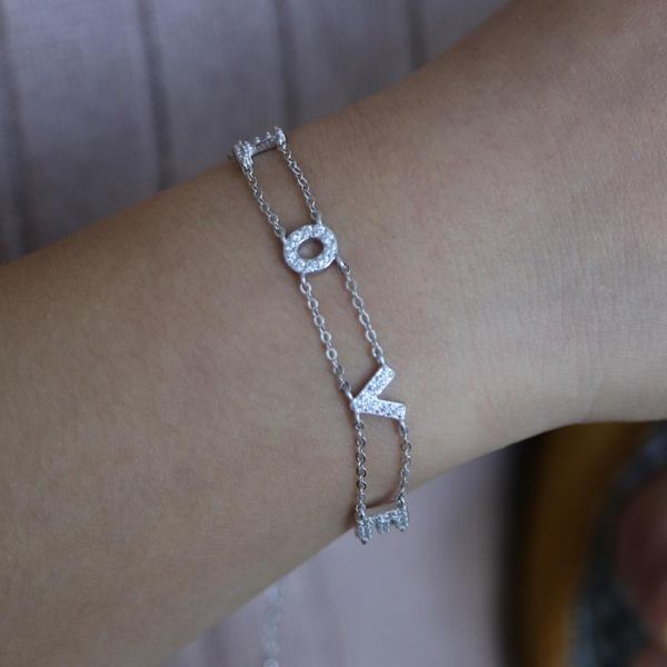 charm bracelets 925 sterling silver gold filled cz lover fashion jewelry love letter design bangle bracelet for women girlfriend gift, Golden;silver
charm bracelets 925 sterling silver gold filled cz lover fashion jewelry love letter design bangle bracelet for women girlfriend gift, Golden;silver