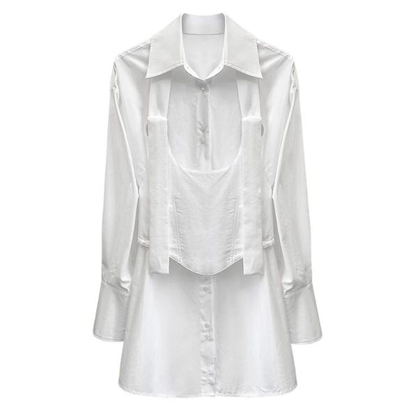 casual dresses 2021 autumn lapel long sleeve loose mini dress streetwear fashion white detachable vest shirt two piece set vestidos, Black;gray
casual dresses 2021 autumn lapel long sleeve loose mini dress streetwear fashion white detachable vest shirt two piece set vestidos, Black;gray