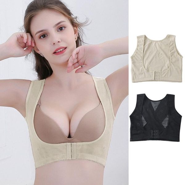 women's shapers womens chest brace up posture corrector shapewear compression bra back support front closure mesh criss-cross vest unde, Black;white
women's shapers womens chest brace up posture corrector shapewear compression bra back support front closure mesh criss-cross vest unde, Black;white