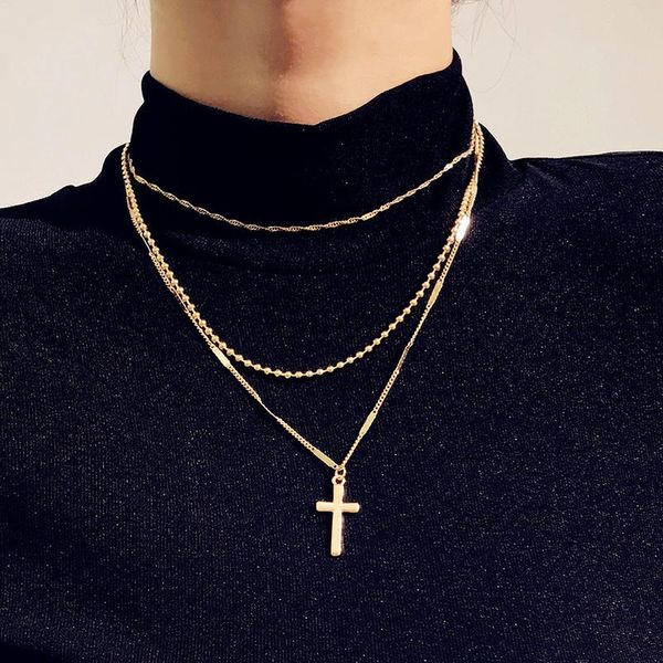 pendant necklaces vintage multi-layer cross for women copper beads metal chain necklace collares clavicle fashion jewelry xr1764, Silver
pendant necklaces vintage multi-layer cross for women copper beads metal chain necklace collares clavicle fashion jewelry xr1764, Silver