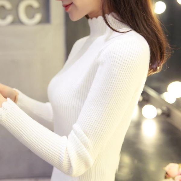women's sweaters poncho ohclothing 2021 spring autumn women sweater high elastic slim warm tight bottoming elegant knitted pullovers, White;black
women's sweaters poncho ohclothing 2021 spring autumn women sweater high elastic slim warm tight bottoming elegant knitted pullovers, White;black