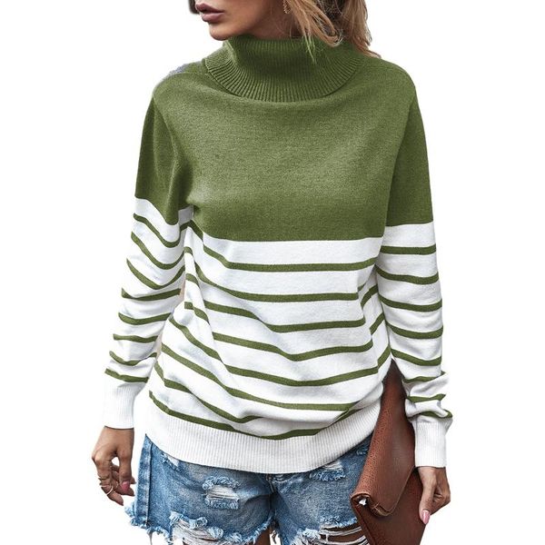 women's sweaters autumn winter clothes women turtleneck striped sweater elegant long sleeve knitted pullover ladies loose stretch knitw, White;black
women's sweaters autumn winter clothes women turtleneck striped sweater elegant long sleeve knitted pullover ladies loose stretch knitw, White;black