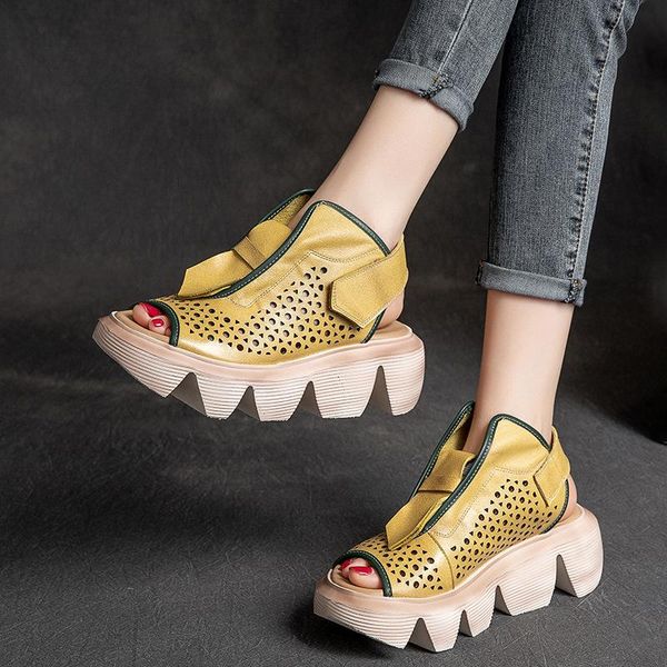sandals johnature genuine leather hook & loop women retro summer shoes wedges 2021 hollow concise leisure platform, Black
sandals johnature genuine leather hook & loop women retro summer shoes wedges 2021 hollow concise leisure platform, Black