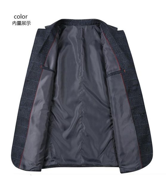 Men's Suits & Blazers PYJTRL High Quality Blazer Men Autumn Casual Plaid Suit Jacket Middle-aged Business Coat Dad Veste Homme Costume XV2O, White;black 
Men's Suits & Blazers PYJTRL High Quality Blazer Men Autumn Casual Plaid Suit Jacket Middle-aged Business Coat Dad Veste Homme Costume XV2O, White;black