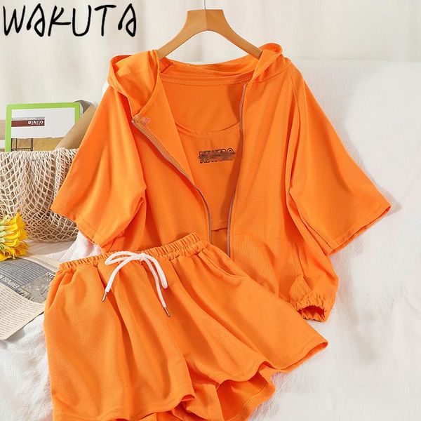 women's tracksuits wakuta 2021 casual oversize women camis+hoodies coat+shorts 3 pieces set female chic loose sports streetwear suits, Gray
women's tracksuits wakuta 2021 casual oversize women camis+hoodies coat+shorts 3 pieces set female chic loose sports streetwear suits, Gray