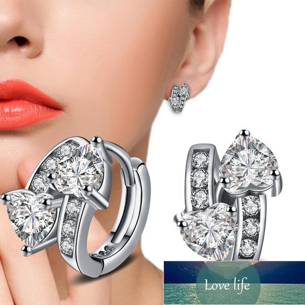 stud earrings sweet double heart silver color plated earrings for women earings fashion jewelry small round star brinco earing  factory pric, Golden;silver
stud earrings sweet double heart silver color plated earrings for women earings fashion jewelry small round star brinco earing  factory pric, Golden;silver