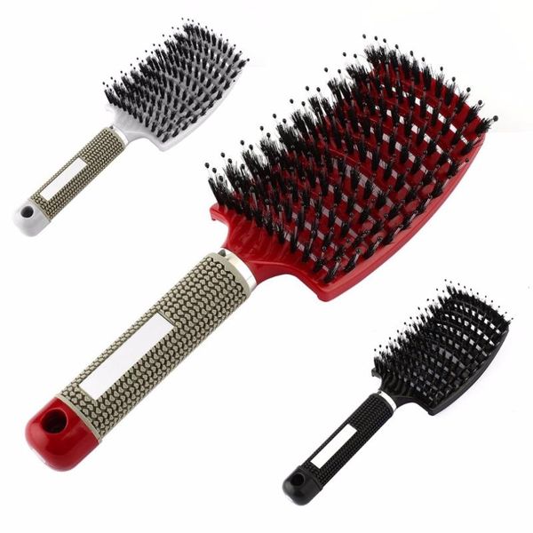 hair brushes brushy anti klit hairbrush women female scalp massage comb bristle&nylon wet curly detangle brush for salon, Silver
hair brushes brushy anti klit hairbrush women female scalp massage comb bristle&nylon wet curly detangle brush for salon, Silver
