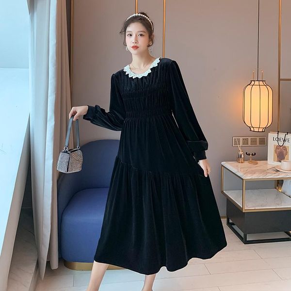 9822# 2021 spring korean black corduroy maternity long dress high waist slim clothes for pregnant women pregnancy party dresses, White
9822# 2021 spring korean black corduroy maternity long dress high waist slim clothes for pregnant women pregnancy party dresses, White