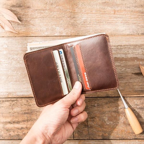 wallets handmade men's wallet mini genuine leather men thin soft with 6 positions, Red;black
wallets handmade men's wallet mini genuine leather men thin soft with 6 positions, Red;black