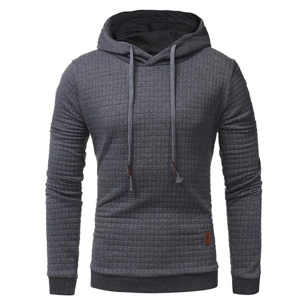 men's hoodies & sweatshirts men hooded sweatshirt solid color plaid male long sleeve hoodie loose&slim casual sportswear, Black
men's hoodies & sweatshirts men hooded sweatshirt solid color plaid male long sleeve hoodie loose&slim casual sportswear, Black