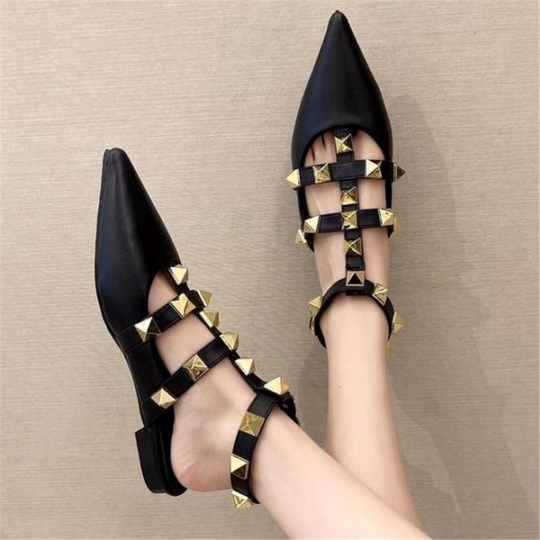 summer 2021 women buckle strap flats classics woman rivets shoes pointed toe slingback flat sandals female elegance party, Black
summer 2021 women buckle strap flats classics woman rivets shoes pointed toe slingback flat sandals female elegance party, Black