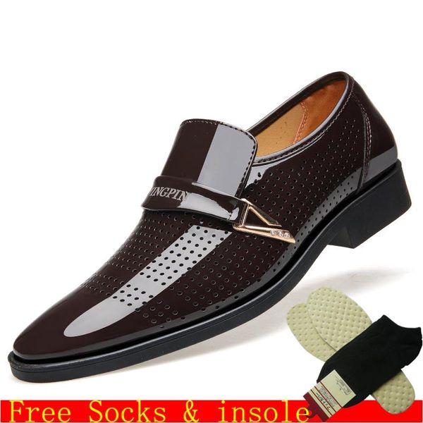 hole leather men oxford shoes lace up casual business office simple male formal wedding dress, Black
hole leather men oxford shoes lace up casual business office simple male formal wedding dress, Black