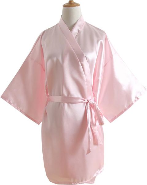 women's sleepwear satin robe short kimono robes silk bathrobe bride party loungewear with waistbelt, Black;red
women's sleepwear satin robe short kimono robes silk bathrobe bride party loungewear with waistbelt, Black;red