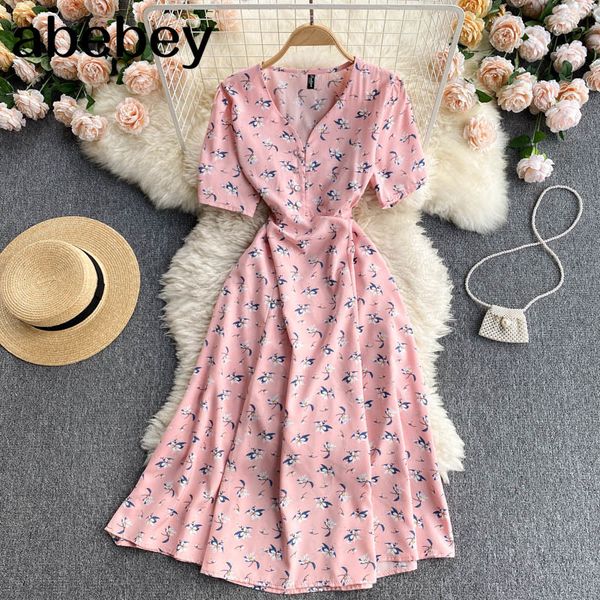 women french floral dress sweet short sleeve v neck a-line es summer bohemian print casual vacation 210512, Black;gray
women french floral dress sweet short sleeve v neck a-line es summer bohemian print casual vacation 210512, Black;gray