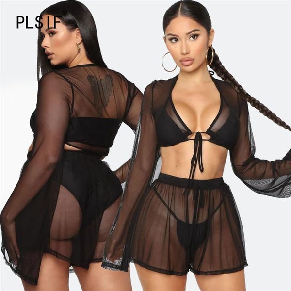 women's tracksuits all black deep v neck long sleeve crop and short 2 pieces set young party lady fashion, Gray
women's tracksuits all black deep v neck long sleeve crop and short 2 pieces set young party lady fashion, Gray