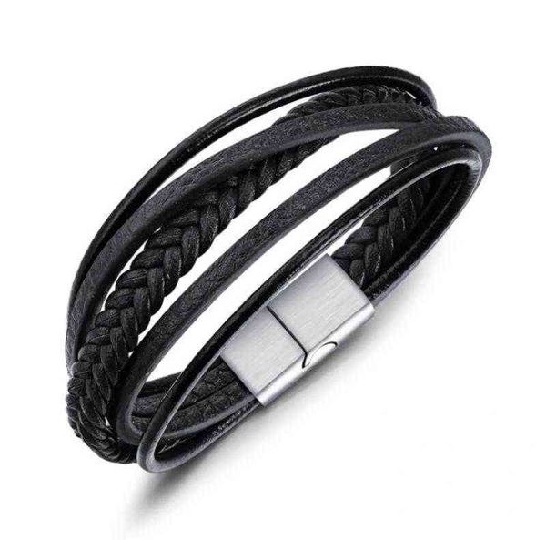 multilayer leather braided bracelet classic charm men's jewelry gifts for men, Golden;silver
multilayer leather braided bracelet classic charm men's jewelry gifts for men, Golden;silver