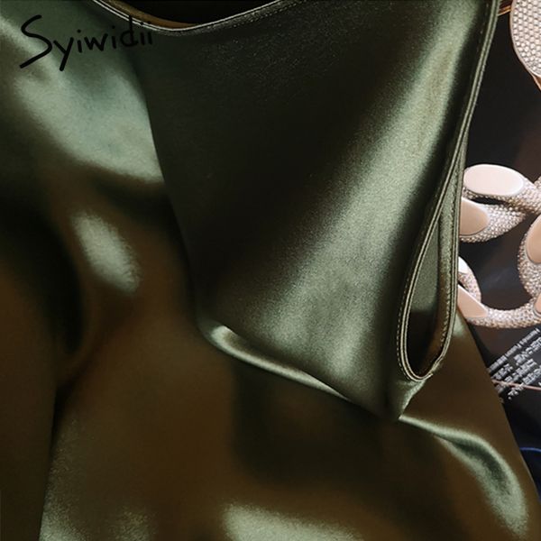 2021syiwidii woman dress satin sleeveless spaghetti strap straight solid luxury shiny sundress imitation silk dress green 2021, Black;gray
2021syiwidii woman dress satin sleeveless spaghetti strap straight solid luxury shiny sundress imitation silk dress green 2021, Black;gray