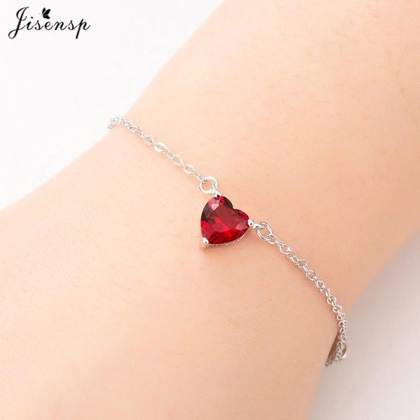 link, chain jisensp charming red heart bracelets & bangles for women girls 925 silver metal statement jewelry wholesale, Black
link, chain jisensp charming red heart bracelets & bangles for women girls 925 silver metal statement jewelry wholesale, Black