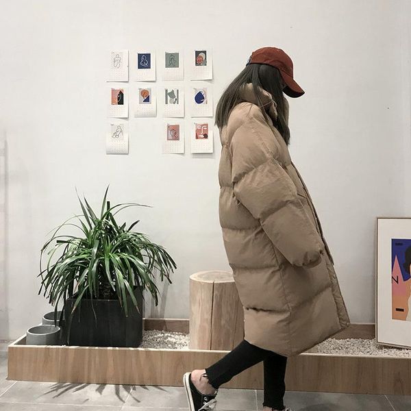 women's jackets 2021 winter stand collar thick long jacket oversized women warm coat outerwear female casaco feminino, Black;brown
women's jackets 2021 winter stand collar thick long jacket oversized women warm coat outerwear female casaco feminino, Black;brown