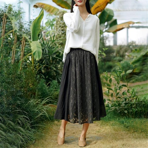 skirts casual skirt 2021 net yarn hollow out women high waist a-line vintage spring femme quality, Black
skirts casual skirt 2021 net yarn hollow out women high waist a-line vintage spring femme quality, Black
