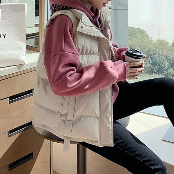 women's vests legible 2021 sleeveless jacket women winter warm womens stand collar waistcoat lady, Black;white
women's vests legible 2021 sleeveless jacket women winter warm womens stand collar waistcoat lady, Black;white