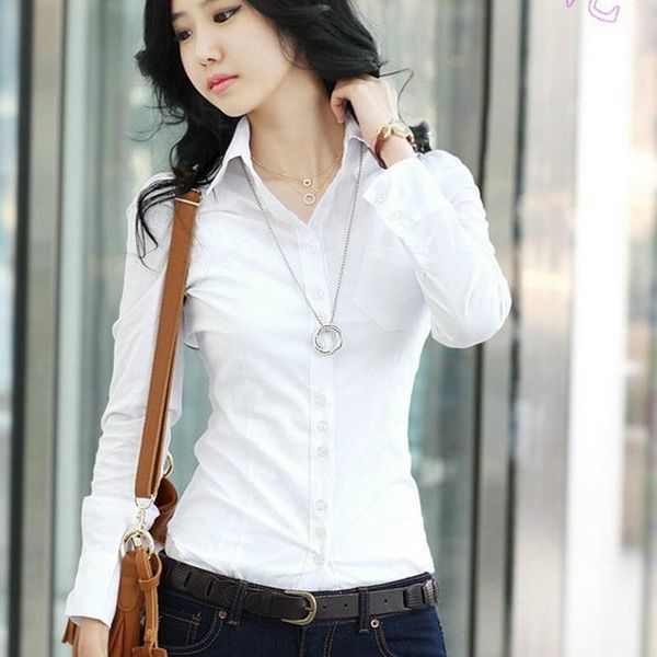 women's blouses & shirts 2021 fashion ol shirt long sleeve turn-down collar button lady blouse white black short
women's blouses & shirts 2021 fashion ol shirt long sleeve turn-down collar button lady blouse white black short