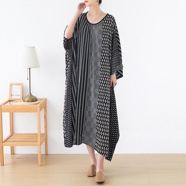casual dresses summer women silk dress loose swing a line high waist long sleeve striped patchwok bow belt robe de noel femme elegant, Black;gray
casual dresses summer women silk dress loose swing a line high waist long sleeve striped patchwok bow belt robe de noel femme elegant, Black;gray