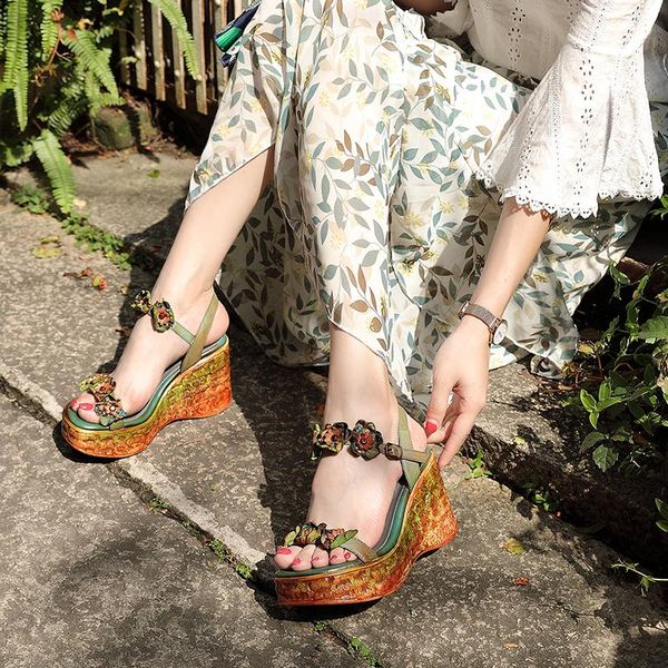 dress shoes women's wedges summer sandals leather women flower engraveing hollow beach high heels ladies, Black
dress shoes women's wedges summer sandals leather women flower engraveing hollow beach high heels ladies, Black