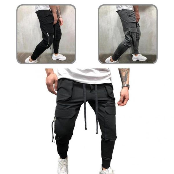 men's pants cool training trousers multi pockets all-match male sweatpants solid color drawstring men cargo, Black
men's pants cool training trousers multi pockets all-match male sweatpants solid color drawstring men cargo, Black