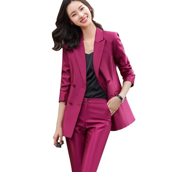 women's two piece pants women red blue black pant suit formal blazer and trouser female 2 set for office ladies work business w, White
women's two piece pants women red blue black pant suit formal blazer and trouser female 2 set for office ladies work business w, White