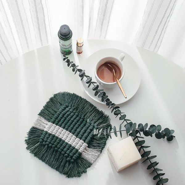 mats & pads handmade woven macrame cup pad bohemia table mat cotton braid insulation for kitchen decoration home decor
mats & pads handmade woven macrame cup pad bohemia table mat cotton braid insulation for kitchen decoration home decor