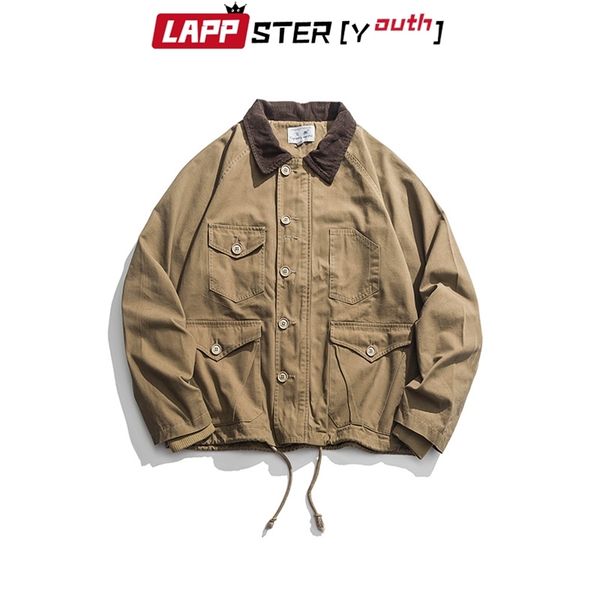 lappster men harajuku vintage bomber jacket mens green cargo windbreaker pockets hip hop streetwear fashions coats 210420, Black;brown
lappster men harajuku vintage bomber jacket mens green cargo windbreaker pockets hip hop streetwear fashions coats 210420, Black;brown