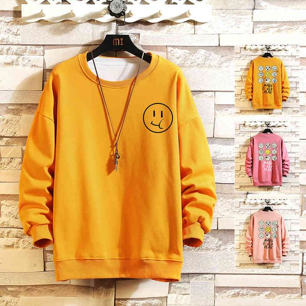 women's hoodies & sweatshirts japanese graphic printed men autumn smile man casual hooded pullovers plus size ph48, Black 
women's hoodies & sweatshirts japanese graphic printed men autumn smile man casual hooded pullovers plus size ph48, Black