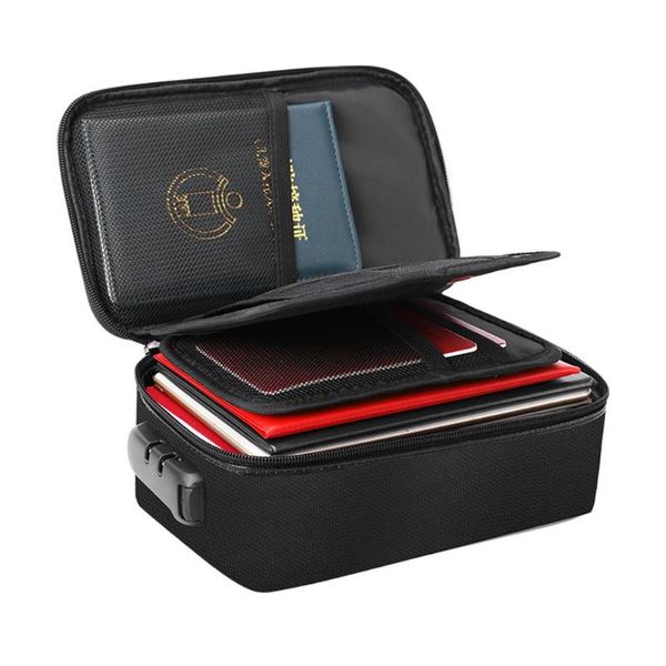 storage bags file bag with lock fireproof waterproof 3-layer document safe portable travel home office pouch for laptop
storage bags file bag with lock fireproof waterproof 3-layer document safe portable travel home office pouch for laptop