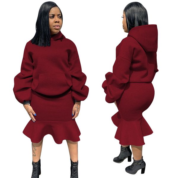 arrivals hooded two pieces suits long sleeves sweatshirt ruffles skirt mermaid knee length casual girls outfits high quality, White
arrivals hooded two pieces suits long sleeves sweatshirt ruffles skirt mermaid knee length casual girls outfits high quality, White