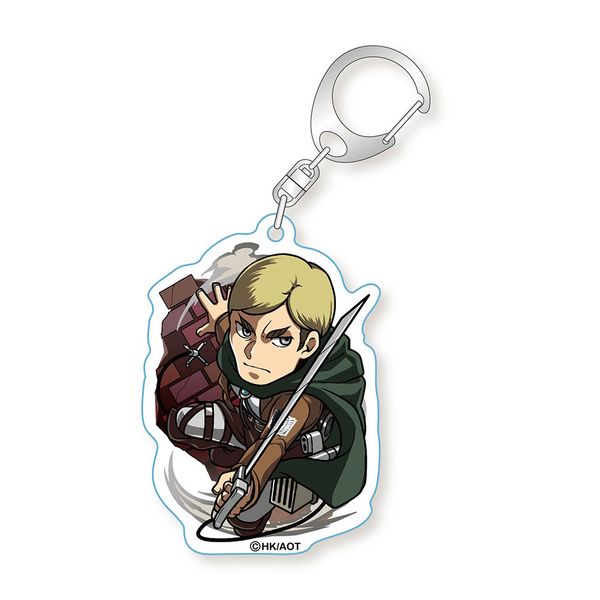 attack on titan cartoon knight anime key chain pendant acrylic collections for fans