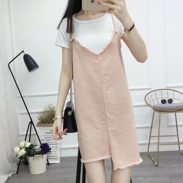 casual dresses dress women clothes spring and summer women's clothing korean academy style loose solid color denim suspender tbcd, Black;gray
casual dresses dress women clothes spring and summer women's clothing korean academy style loose solid color denim suspender tbcd, Black;gray