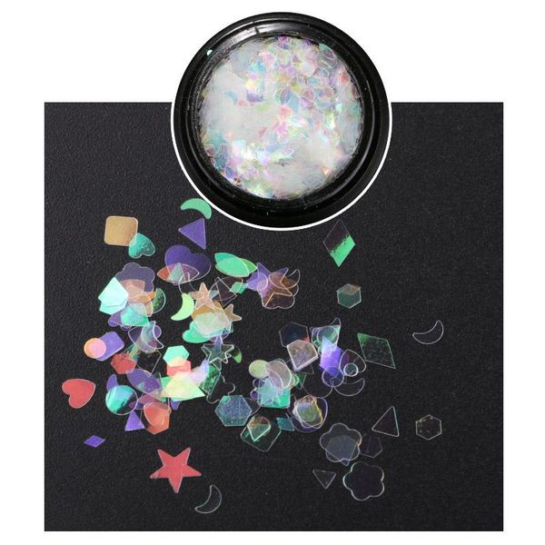 nail art decorations 5g/bag 12 shapes transparent flakes mixed color rainbow shining 3d polish manicure diy decoration sparkling sequin, Silver;gold
nail art decorations 5g/bag 12 shapes transparent flakes mixed color rainbow shining 3d polish manicure diy decoration sparkling sequin, Silver;gold