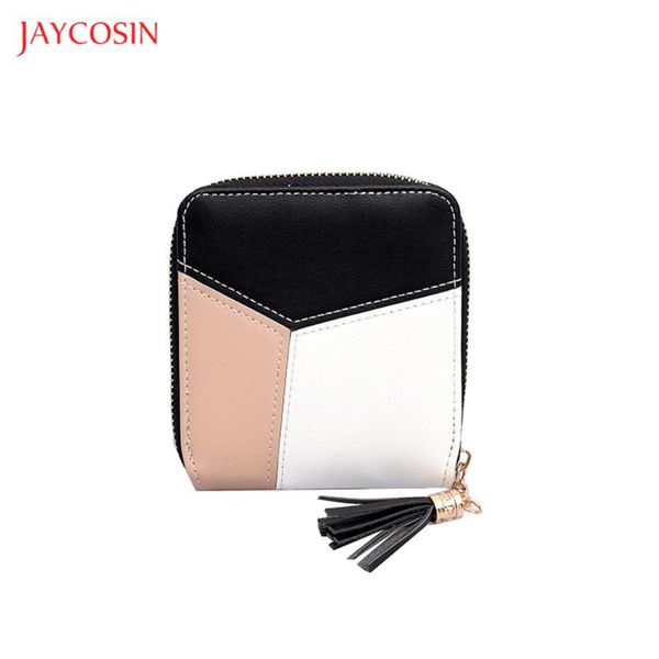 wallets jaycosin women short bifold patchwork pu leather female tassel zipper money purse fashion ladies small clutch allet, Red;black
wallets jaycosin women short bifold patchwork pu leather female tassel zipper money purse fashion ladies small clutch allet, Red;black
