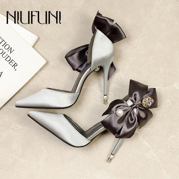 sandals niufuni pointed satin cloth high heels bow pearl women stiletto pumps wedding shoes rhinestone silk slip-on, Black
sandals niufuni pointed satin cloth high heels bow pearl women stiletto pumps wedding shoes rhinestone silk slip-on, Black