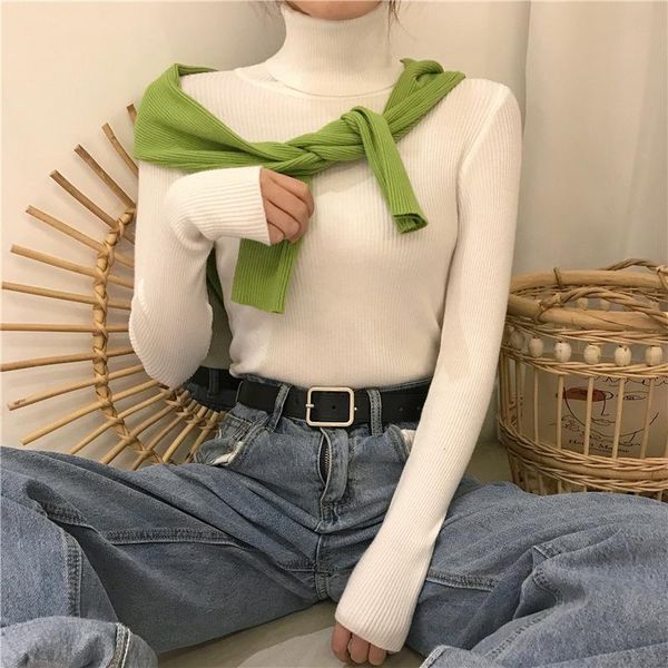 women's sweaters autumn winter solid basic turtleneck pullover women long sleeve slim fit knitted sweater femme korean style elasticity, White;black
women's sweaters autumn winter solid basic turtleneck pullover women long sleeve slim fit knitted sweater femme korean style elasticity, White;black