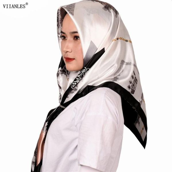 scarves viianles large hijab women fashion print silk satin scarf female 90cmx90cm square shawls head ladies, Blue;gray
scarves viianles large hijab women fashion print silk satin scarf female 90cmx90cm square shawls head ladies, Blue;gray