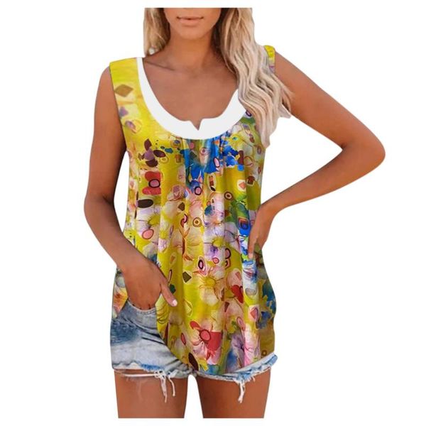 women's t-shirt artistic flower pattern tshirts tee shirt rock femme casual print loose all-match sleeveless elegant, White
women's t-shirt artistic flower pattern tshirts tee shirt rock femme casual print loose all-match sleeveless elegant, White