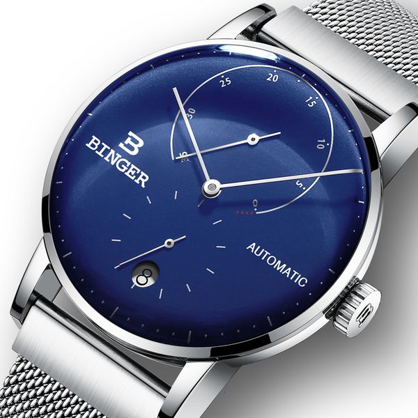 new switzerland binger luxury mark men's watches saffier japan automatic mechanical waterproof energy display clock b-1187-3, Slivery;brown
new switzerland binger luxury mark men's watches saffier japan automatic mechanical waterproof energy display clock b-1187-3, Slivery;brown