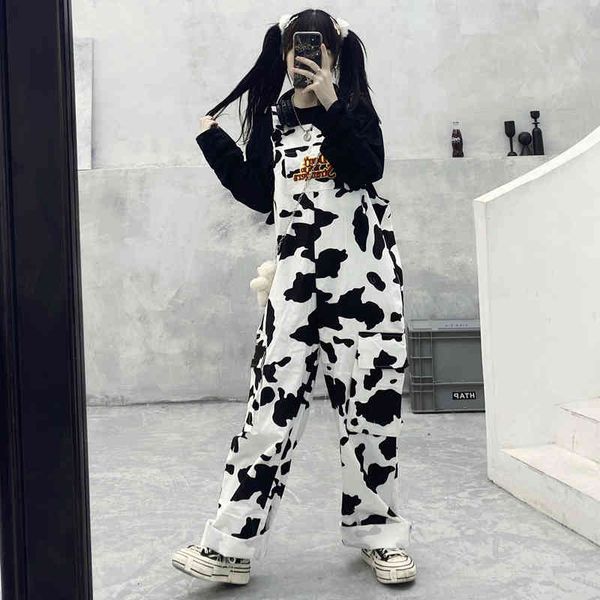 women's jumpsuits & rompers street hip-hop harajuku girl cow print oneies for women black white plaid overalls casual jumpsuit trousers
women's jumpsuits & rompers street hip-hop harajuku girl cow print oneies for women black white plaid overalls casual jumpsuit trousers