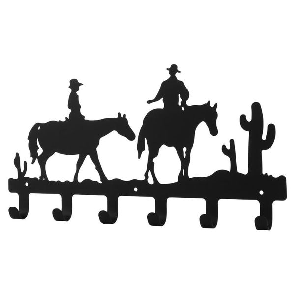 hooks & rails 1 pc wall hanger coat hook west cowboy pattern porch hanging (black) 
hooks & rails 1 pc wall hanger coat hook west cowboy pattern porch hanging (black)