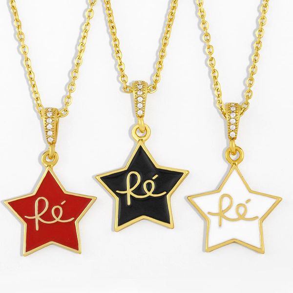 fashion simple dripping oil five-pointed star women's necklace letter fe pendant trend wild charm exquisite chains, Silver
fashion simple dripping oil five-pointed star women's necklace letter fe pendant trend wild charm exquisite chains, Silver
