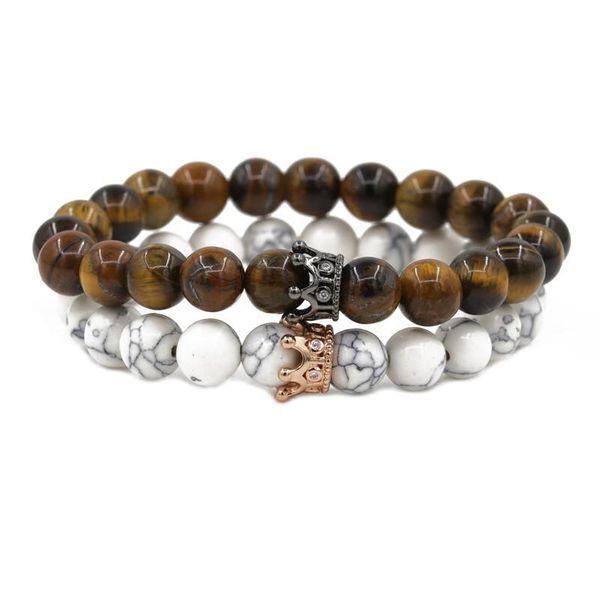 beaded, strands couple distance bracelet crown set 8mm natural tiger eye stone beads yoga men and women elastic rope jewelry, Black
beaded, strands couple distance bracelet crown set 8mm natural tiger eye stone beads yoga men and women elastic rope jewelry, Black